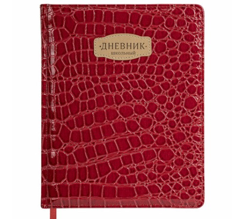 Дневник 1-11 класс 48 л., кожзам (твердая с поролоном), нашивка, BRAUBERG 