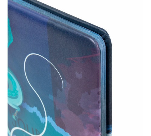 Дневник 1-11 класс 48 л., кожзам (твердая с поролоном), печать, цветной блок, BRAUBERG, 