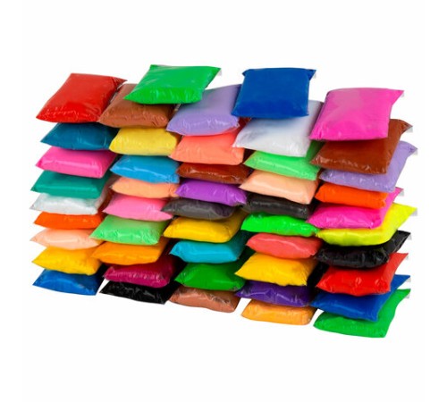 Пластилин супер лёгкий воздушный застывающий 48 штук (36 цветов + 12 базовых), 480 г, 3 стека, ЮНЛАНДИЯ, 106980