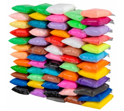 Пластилин супер лёгкий воздушный застывающий 60 штук (36 цветов + 12х2 базовых), 600 г, 3 стека, ЮНЛАНДИЯ, 106981