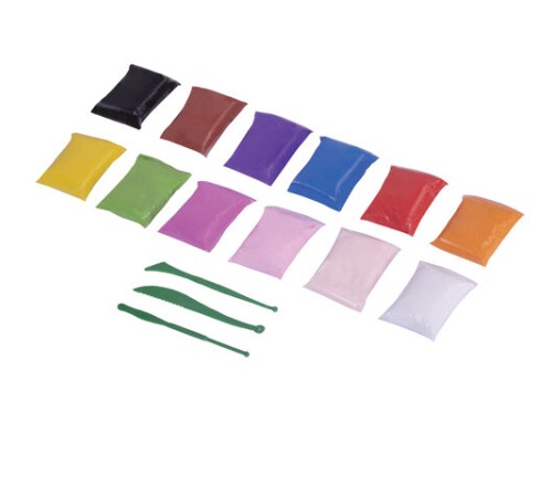 Пластилин супер лёгкий воздушный застывающий 12 цветов, 110 г, 3 стека, ПИФАГОР, 107039