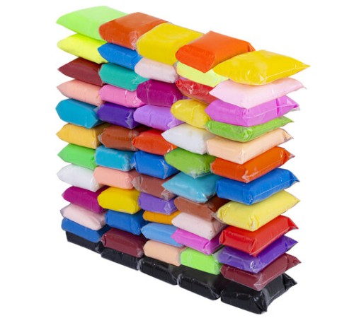 Пластилин супер лёгкий воздушный застывающий 60 штук (36 цветов + 2х12 базовых), 510 г, 3 стека, ПИФАГОР, 107044