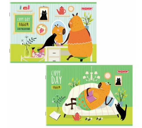 Альбом для рисования А4, 24 листа, скоба, обложка офсет, ПИФАГОР, 203х288 мм, 