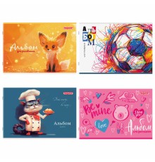 Альбом для рисования А4, 24 листа, скоба, обложка офсет, ПИФАГОР, 203х288 мм, 