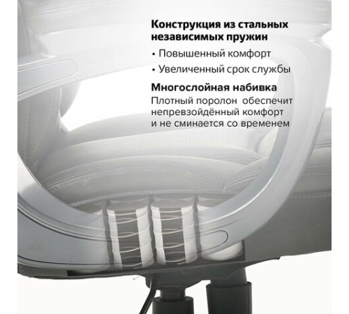 Кресло офисное BRABIX PREMIUM "Favorite EX-577", пружинный блок, рециклированная кожа, серое, 531935 Кресло офисное BRABIX PREMIUM "Favorite EX-577", пружинный блок, рециклированная кожа, серое, 531935