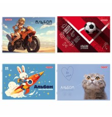 Альбом для рисования А4, 32 листа, скоба, обложка офсет, ПИФАГОР, 203х288 мм, 