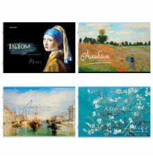 Альбом для рисования А4, 40 листов, скоба, обложка картон, BRAUBERG, 203х288 мм, 