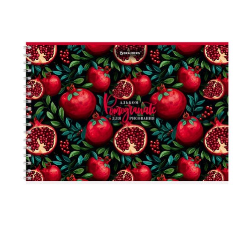 Альбом для рисования А4, 40 л., гребень, обложка картон, BRAUBERG, 195х285 мм, МИКС-1, 107118