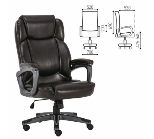 Кресло офисное BRABIX PREMIUM "Favorite EX-577", пружинный блок, рециклир. кожа, коричневое, 531936 Кресло офисное BRABIX PREMIUM "Favorite EX-577", пружинный блок, рециклир. кожа, коричневое, 531936