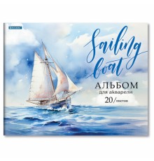 Альбом для акварели А3, 20 л., бумага 200 г/м2, склейка, обложка картон, BRAUBERG, 