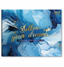 Альбом для акварели А3, 40 л., бумага 200 г/м2, склейка, обложка картон, фольга, BRAUBERG, 