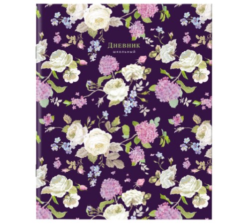 Дневник 1-11 класс 40 л., на скобе, ПИФАГОР, обложка картон, МИКС 