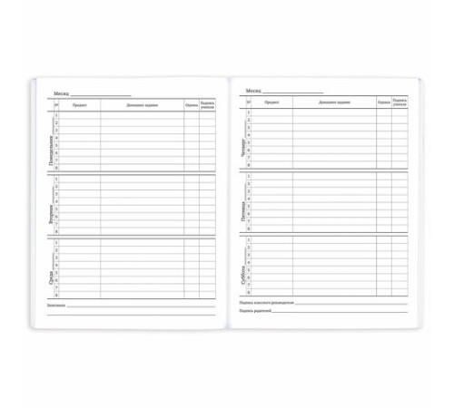 Дневник 1-11 класс 40 л., на скобе, ПИФАГОР, обложка картон, МИКС 