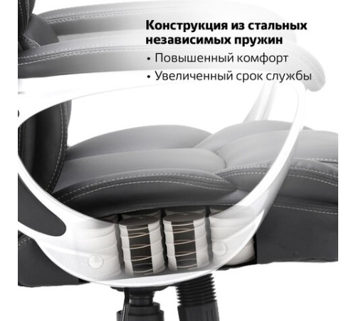 Кресло офисное BRABIX PREMIUM "Rest EX-555", пружинный блок, экокожа, черное, 531938 Кресло офисное BRABIX PREMIUM "Rest EX-555", пружинный блок, экокожа, черное, 531938