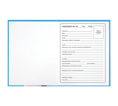 Дневник 1-4 класс 48 л., твердый, ЮНЛАНДИЯ, глянцевая ламинация, с подсказом, 