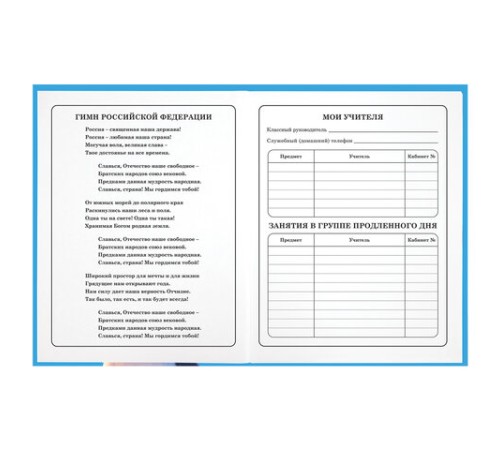 Дневник 1-4 класс 48 л., твердый, ЮНЛАНДИЯ, глянцевая ламинация, с подсказом, 