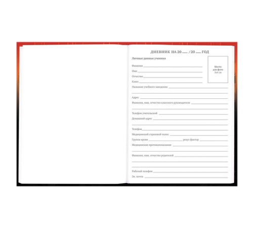 Дневник 5-11 класс 48 л., твердый, BRAUBERG, глянцевая ламинация, с подсказом, 
