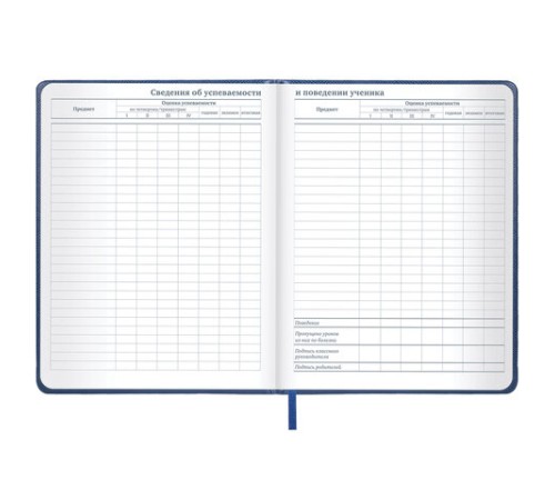 Дневник 1-11 класс 48 л., кожзам (твердая с поролоном), нашивка, BRAUBERG IGUANA, синий, 107226