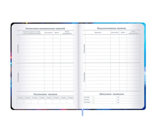 Дневник 1-11 класс 48 л., твердый, BRAUBERG, матовая ламинация, резинка, закладка-ляссе, с подсказом, 