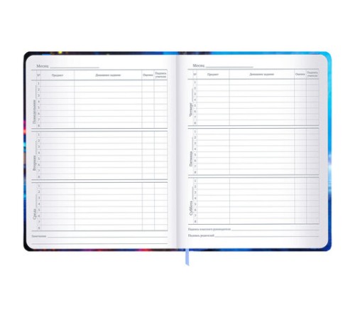 Дневник 1-11 класс 48 л., твердый, BRAUBERG, матовая ламинация, резинка, закладка-ляссе, с подсказом, 