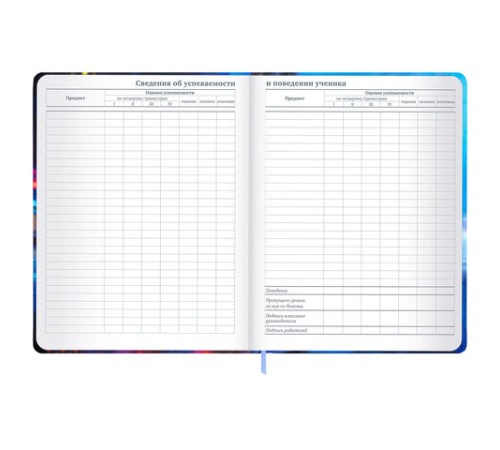 Дневник 1-11 класс 48 л., твердый, BRAUBERG, матовая ламинация, резинка, закладка-ляссе, с подсказом, 