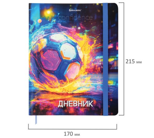 Дневник 1-11 класс 48 л., твердый, BRAUBERG, матовая ламинация, резинка, закладка-ляссе, с подсказом, 