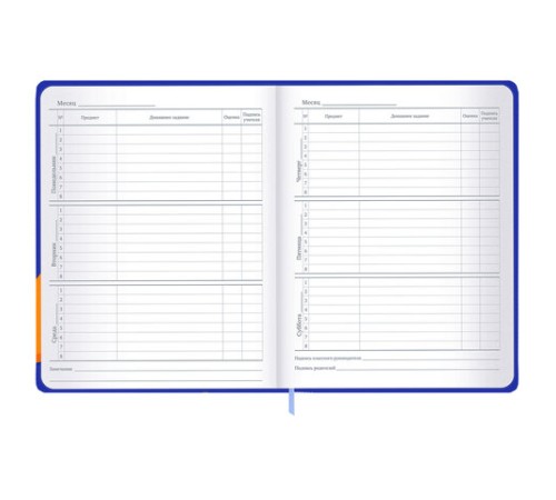 Дневник 1-11 класс 48 л., твердый, BRAUBERG, матовая ламинация, резинка, закладка-ляссе, с подсказом, 