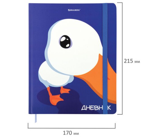 Дневник 1-11 класс 48 л., твердый, BRAUBERG, матовая ламинация, резинка, закладка-ляссе, с подсказом, 