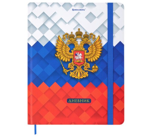 Дневник 1-11 класс 48 л., твердый, BRAUBERG, матовая ламинация, резинка, закладка-ляссе, с подсказом, 
