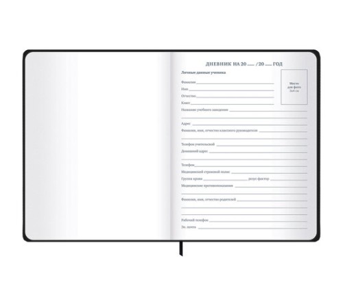 Дневник 1-11 класс 48 л., твердый, BRAUBERG, матовая ламинация, резинка, закладка-ляссе, с подсказом, 