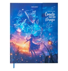 Дневник 1-11 класс 48 л., твердый, BRAUBERG, матовая ламинация, магнитный клапан, закладка-ляссе, с подсказом, 