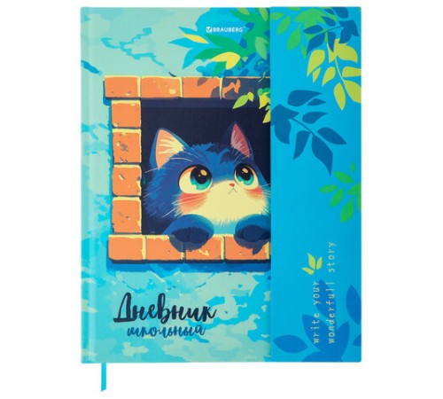 Дневник 1-11 класс 48 л., твердый, BRAUBERG, матовая ламинация, магнитный клапан, закладка-ляссе, с подсказом, 