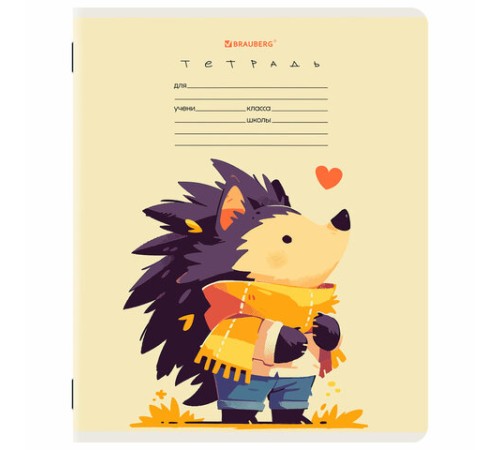 Тетрадь 12 л. BRAUBERG клетка, обложка картон, МИКС-1, 107268