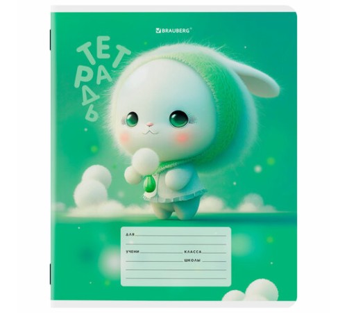 Тетрадь 12 л. BRAUBERG клетка, обложка картон, МИКС-1, 107268