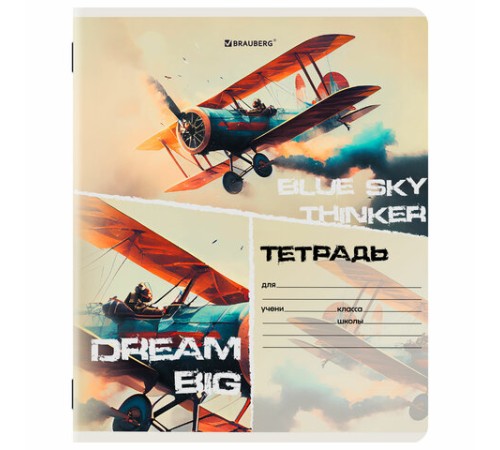 Тетрадь 12 л. BRAUBERG клетка, обложка картон, МИКС-3, 107270