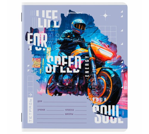 Тетрадь 12 л. BRAUBERG клетка, обложка картон, МИКС-3, 107270