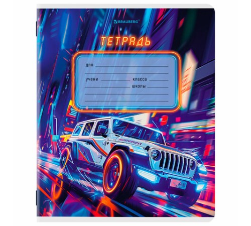 Тетрадь 12 л. BRAUBERG клетка, обложка картон, МИКС-3, 107270