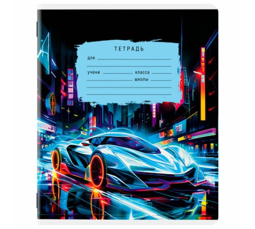 Тетрадь 12 л. ЮНЛАНДИЯ, клетка, обложка картон, МИКС-1, 107272