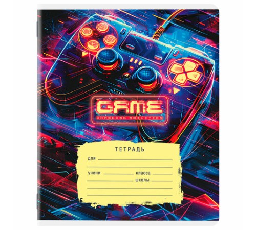 Тетрадь 12 л. ЮНЛАНДИЯ, клетка, обложка картон, МИКС-1, 107272