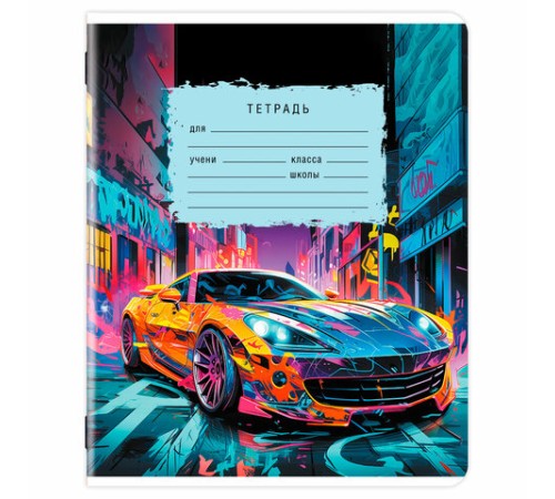 Тетрадь 12 л. ЮНЛАНДИЯ, клетка, обложка картон, МИКС-2, 107273