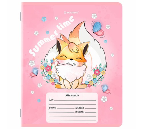 Тетрадь 12 л. BRAUBERG клетка, обложка картон, МИКС-4, 107276