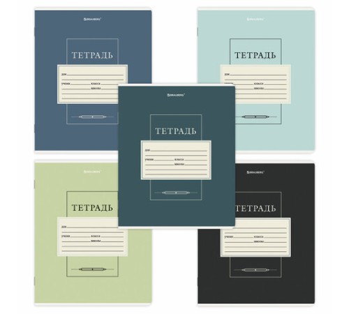 Тетрадь 12 л. BRAUBERG линия, обложка картон, CLASSIC, 107280