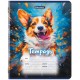 Тетрадь 12 л. BRAUBERG линия, обложка картон, DOGS, 107281