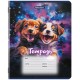 Тетрадь 12 л. BRAUBERG линия, обложка картон, DOGS, 107281