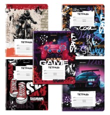 Тетрадь 12 л. BRAUBERG, линия, обложка картон, FOR BOYS, 107282