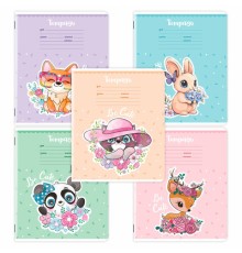 Тетрадь 12 л. ЮНЛАНДИЯ, линия, обложка картон, BE CUTE, 107285