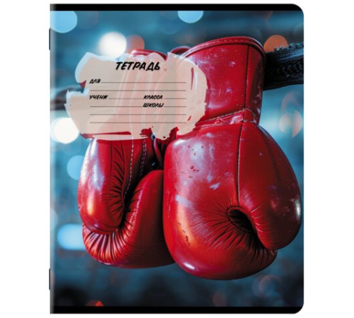 Тетрадь 12 л. ЮНЛАНДИЯ, линия, обложка картон, SPORT, 107286