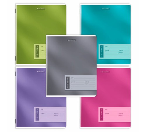 Тетрадь 18 л. BRAUBERG линия, обложка картон, ONE COLOUR, 107301