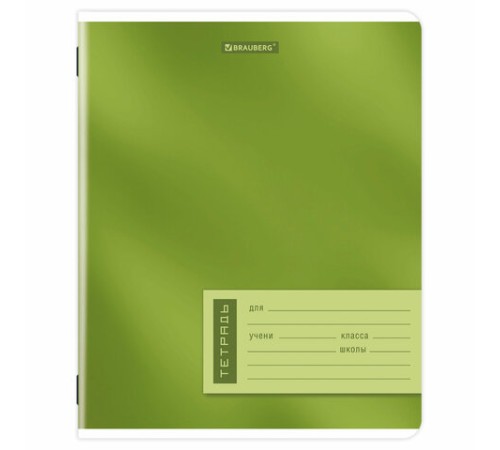 Тетрадь 18 л. BRAUBERG линия, обложка картон, ONE COLOUR, 107301