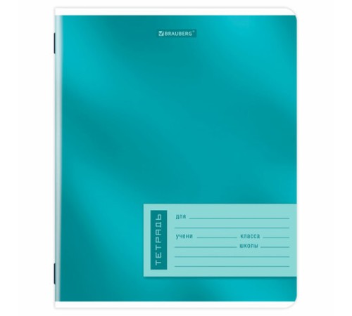 Тетрадь 18 л. BRAUBERG линия, обложка картон, ONE COLOUR, 107301